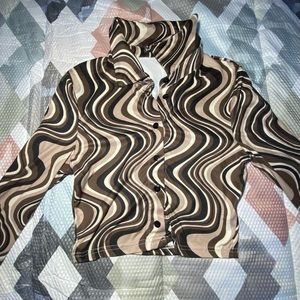 Cute Brown Illusion Top